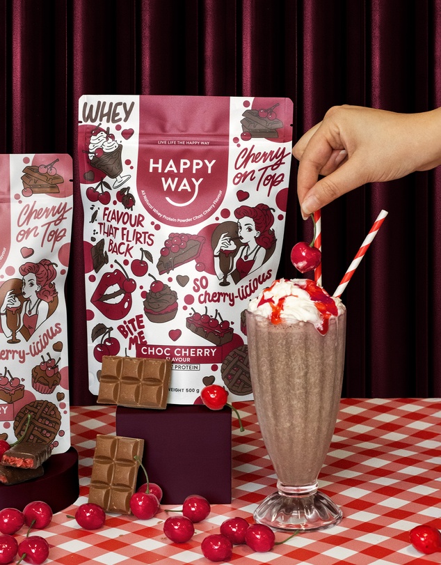 Happy Way - Choc Cherry Whey Protein Powder