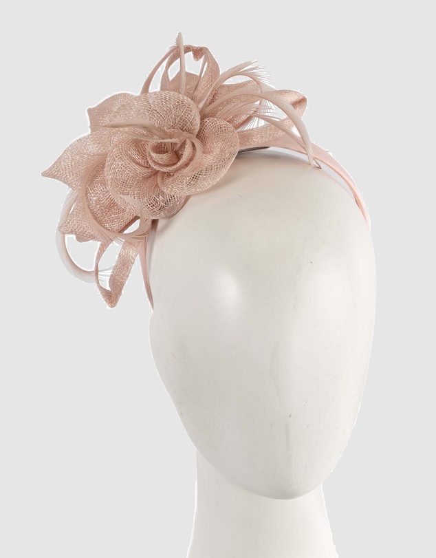 Max Alexander - Sinamay Black Flower Racing Fascinator