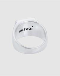 Kuzzoi - ICONIC EXCLUSIVE - Ring Men Signet Anchor Oxidized 925 Sterling Silver