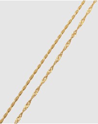 Elli Jewelry - Necklace Set Layer Design 925 Sterling Silver Gold-Plated