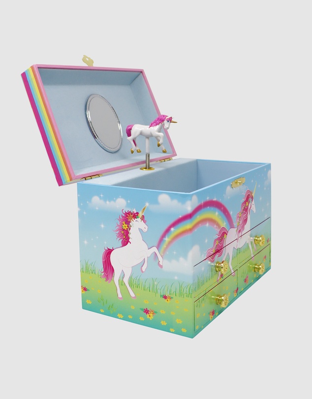 Pink Poppy - Stardust Unicorn Medium Musical Jewellery Box
