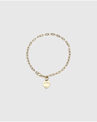 Von Treskow - Luxe Clip chain Bracelet with Flat Heart