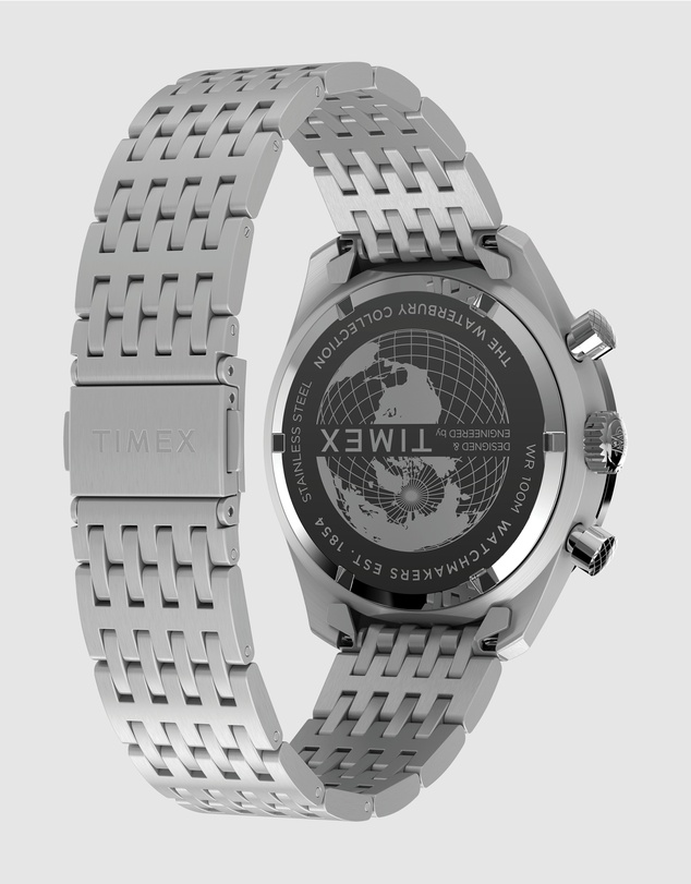 TIMEX - Waterbury Traditional Chronograph 41mm Stainless Steel Bracelet Watch 