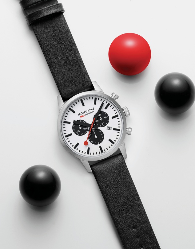 Mondaine - Mondaine Official Swiss Railways Neo Chronograph Watch 41mm