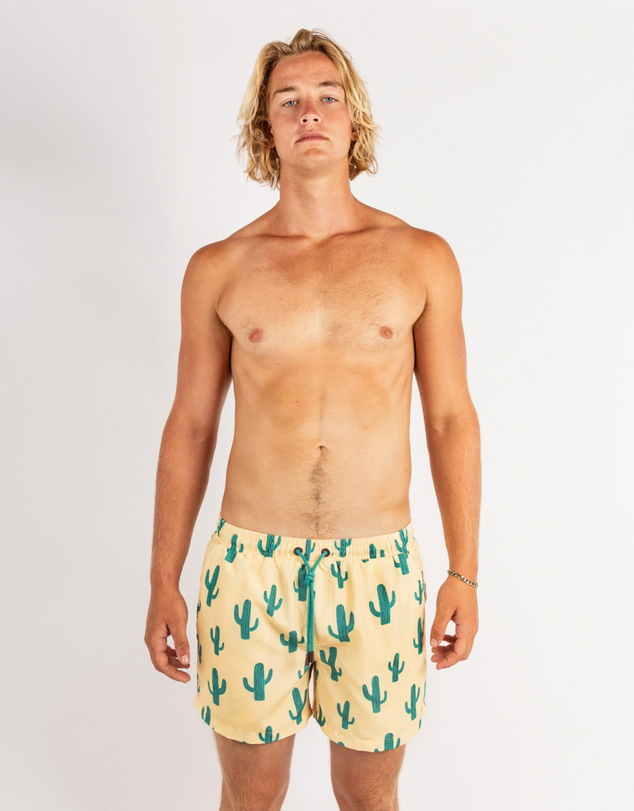 Skwosh - Cactus Jack Mens Swim Shorts in Yellow