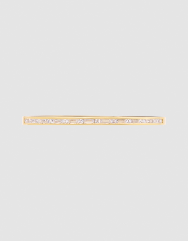 Wanderlust + Co - Classic Baguette 14K Gold Vermeil Bangle