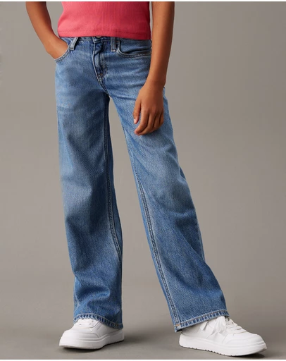 Calvin Klein Jeans - Girls Relaxed Wide Leg Jeans