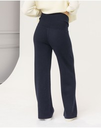 Angel Maternity - Cecil Maternity Knit Pants in Ink Navy