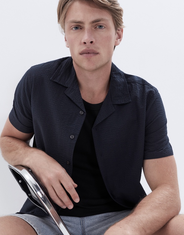 UNISON - Seersucker Regular Fit Shirt