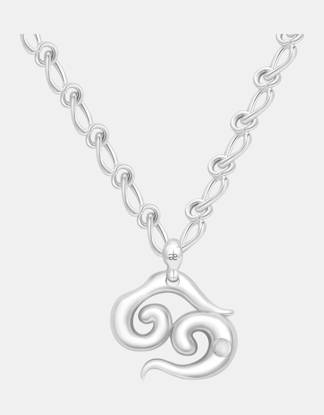 Graedance - Cancer Moonstone Pendant on Eclipse Necklace