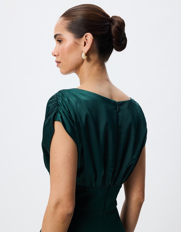 Tussah - Imogen Boat Neck Satin Maxi Dress