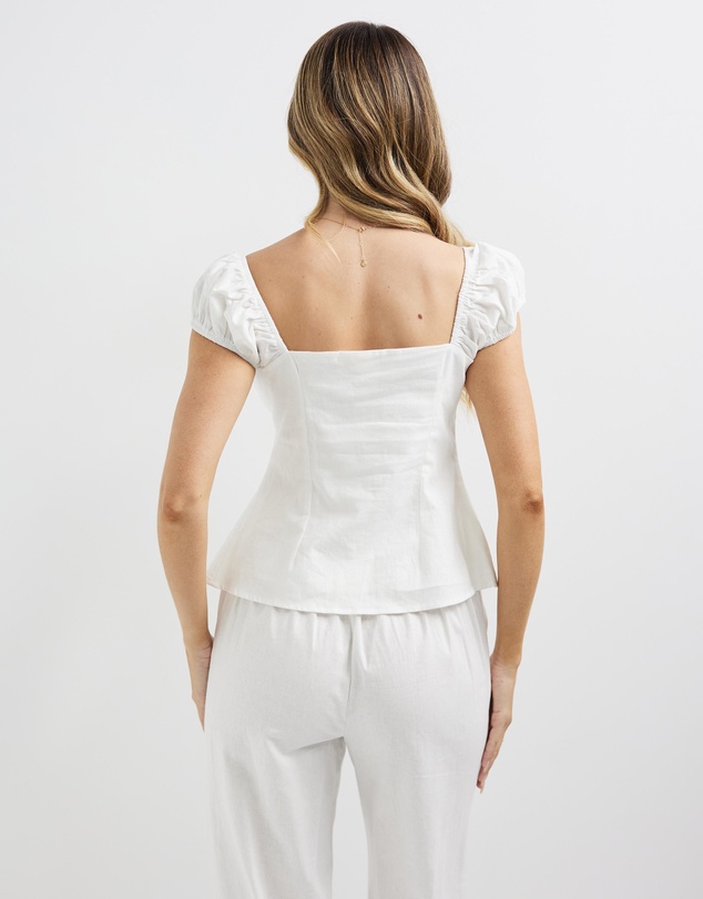 Dazie - San Antonio Linen Blend Fashion Top