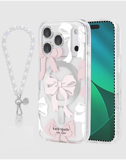 Kate Spade - Kate Spade Tied With A Bow MagSafe Charm Bundle for iPhone 17 Pro