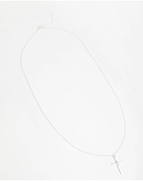 Lovisa - Sterling Silver Diamond Cut Cross Necklace