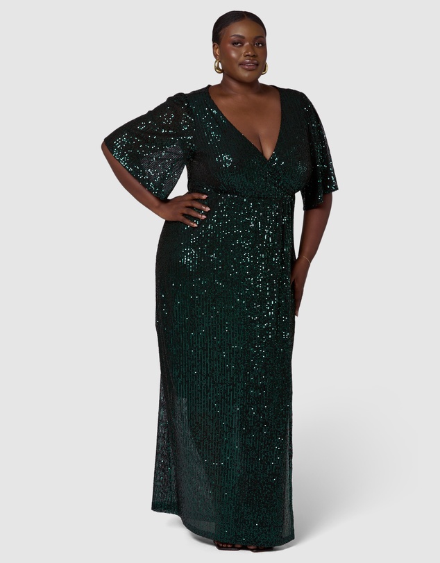 Pink Dusk by Curve Project - Lure Sequin Maxi Dress