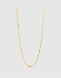 Najo - Mirage Yellow Gold Double Chain Necklace (45cm+ext)