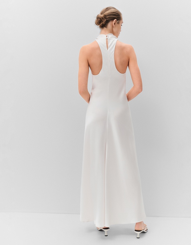 UNISON - Satin Halter Maxi Dress