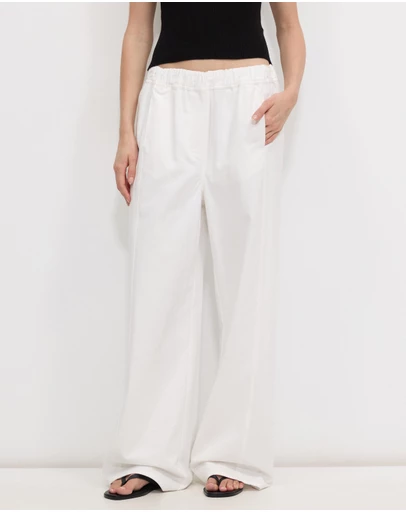 Calli - Matt Cotton Twill Pants