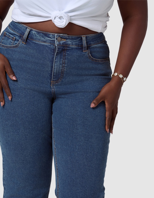 Indigo Tonic - Lia Crop Straight Leg Jean