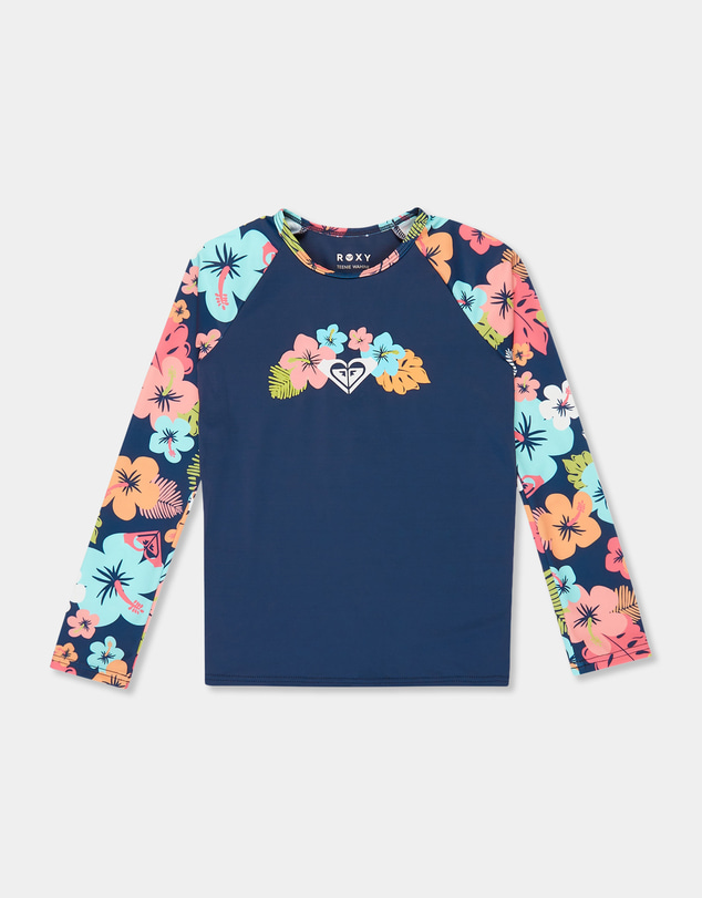 Roxy - Girls 2 to 7 Morning Flower Lycra Set Rash Vest