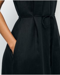AERE - Loretta Linen Midi Dress