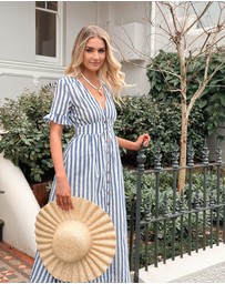 Esther & Co - Korbel Dress - Blue Stripe