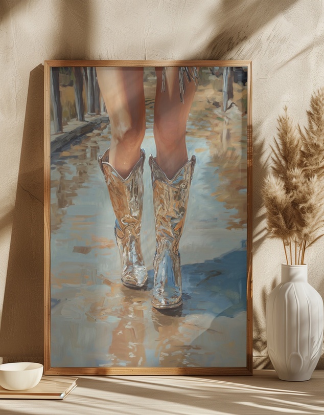 Olive et Oriel - Silver Cowgirl by Studio Iii Art Print