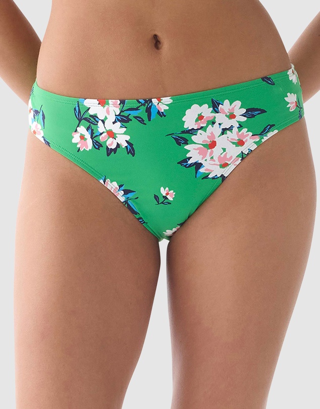 Kate Spade - Spring Daisies Mid-Rise High Cut Bikini Bottom