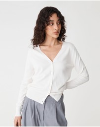 Forcast - Nicolette V-Neck Knit Cardigan