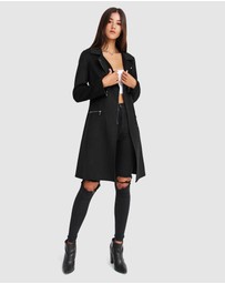 Belle & Bloom - Last Chance Wool Blend Moto Coat