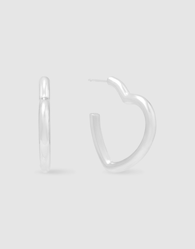 Wanderlust + Co - Hailey Heart Hoop Earrings