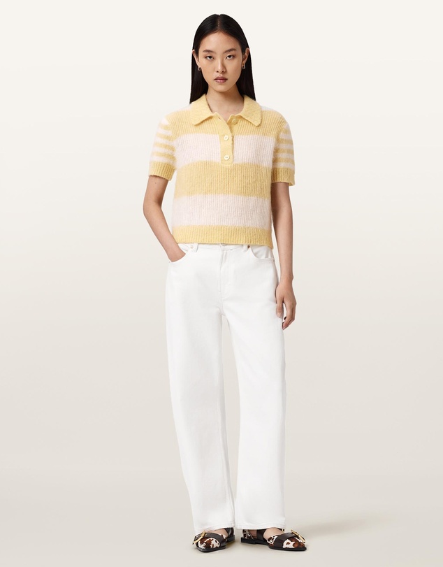 AllSaints - Clem Mohair-Merino Blend Polo Tee