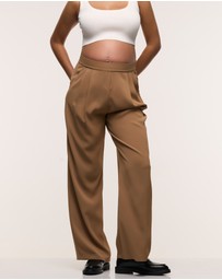Soon Maternity - Wide Leg Pleated Pants