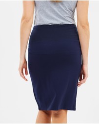 Angel Maternity - Maternity Straight Cut Ponti Work Skirt
