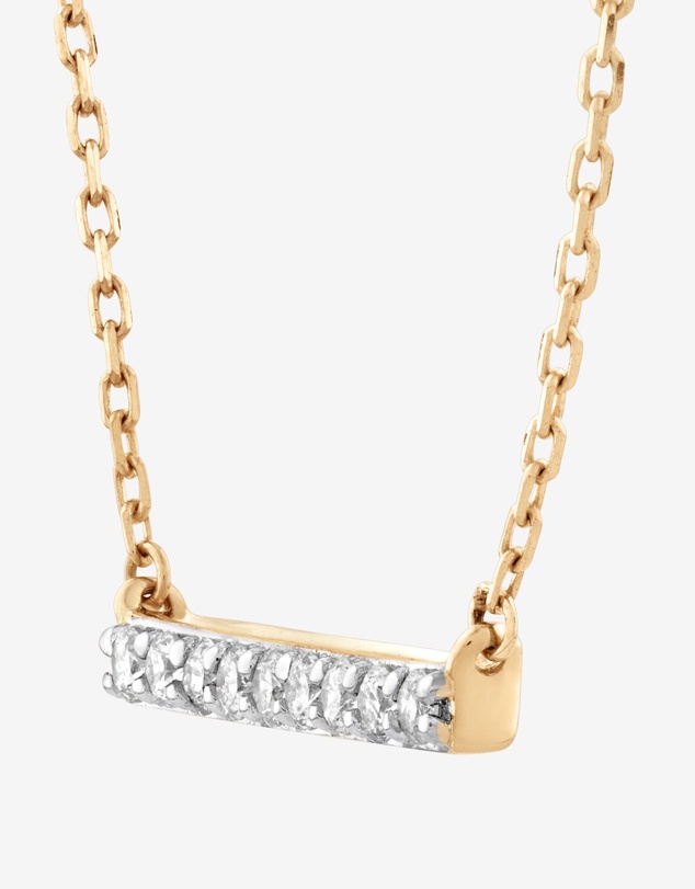 Michael Hill - Bar Necklace with 0.10 Carat TW of Diamonds in 10kt Yellow Gold
