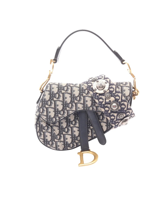 Pre-Loved by Azura Reborn - Pre-Loved Mini Oblique Canvas Saddle Bag
