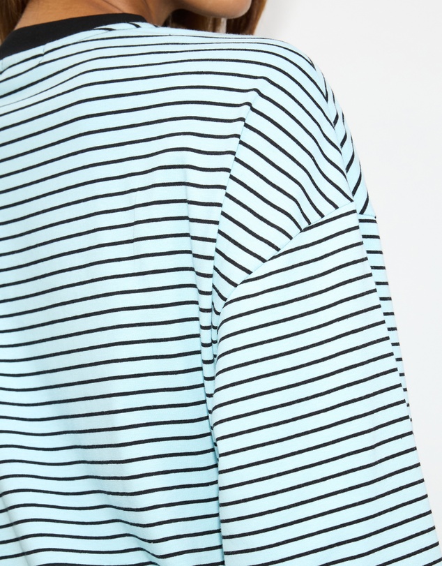 Dazie - Nostalgia Stripe Oversized LS Tee