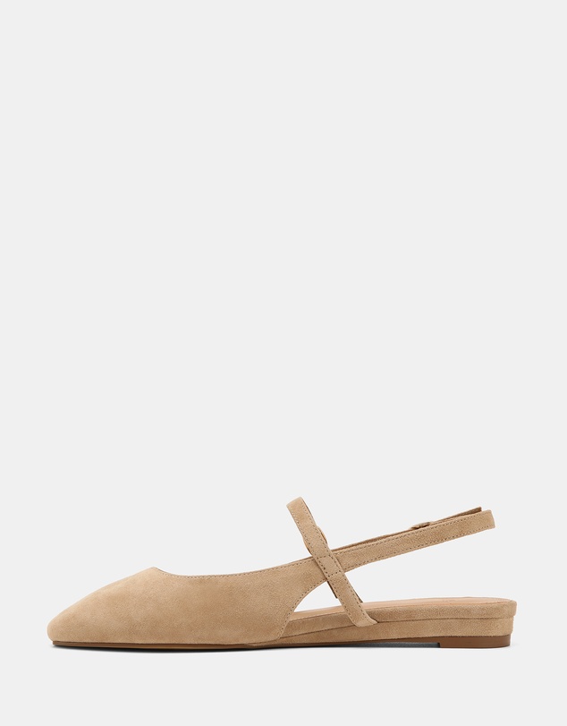 Wittner - Dallas Suede Leather Flat Slingbacks