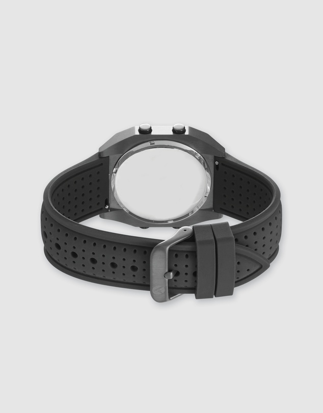 Maxum - Raglan Tide Watch – Gunmetal Case, Black Dial & Black Silicone Strap