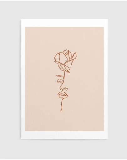 Olive et Oriel - Her Wild Rose Terracotta Art Print