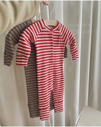 Susukoshi - Waffle Snapsuit Long Sleeves With Pants