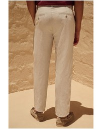 NEXT - Linen Cotton Elasticated Drawstring Trousers Regular Fit
