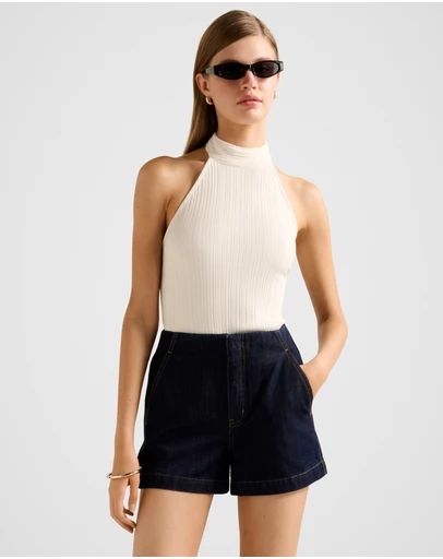 Forever New - Maeve Ribbed Halter Neck Top