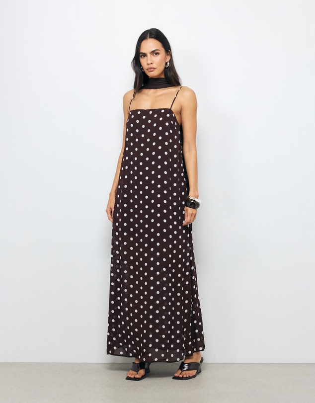 AERE - Talia Scarf Maxi Dress
