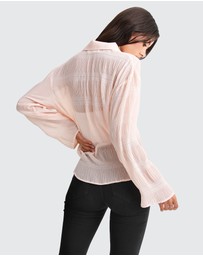 Belle & Bloom - Yoko Shirred Chiffon Blouse