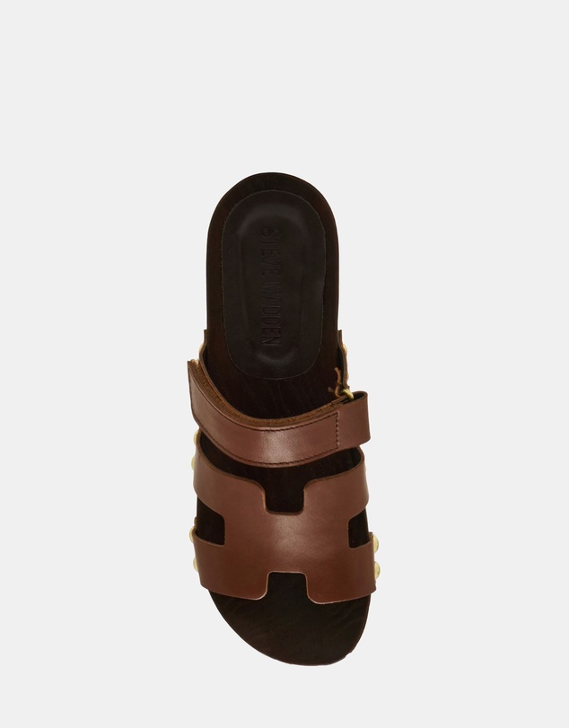 Steve Madden - Canal Brown Leather Sandals