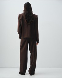 M.N.G - Straight Mid-Rise Suit Trousers