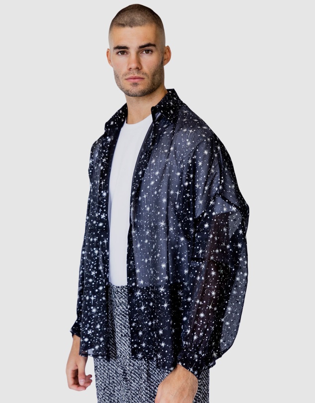 Justin Cassin - Starboy Star Sheer Shirt