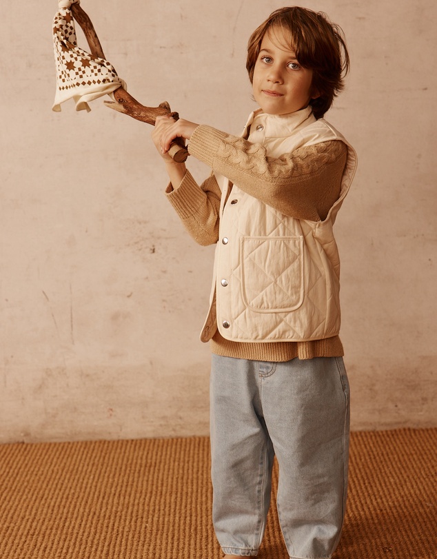 Alfred - Isobel Quilted Vest | Cream