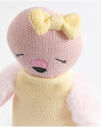 Living Textiles - Knitted Animal Toy - Freya the Flamingo